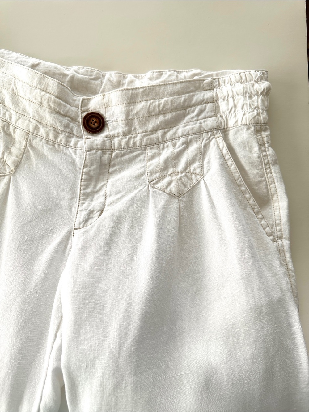 Athleta Casual Linen Pants, Medium Rise, Straight Legs, Relaxed Fit - Picture 9 of 13